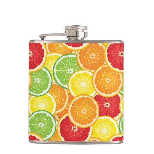 柑橘類の模様 フラスク (正面)