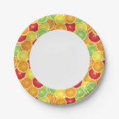 柑橘類の模様 ペーパープレート (正面)