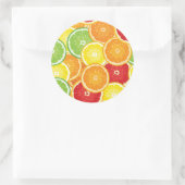 柑橘類の模様 ラウンドシール (バッグ)