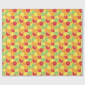 柑橘類の模様 ラッピングペーパー (フラット)
