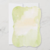 柑橘類の水の色レモンをテーマにした赤ちゃんシャワー 招待状 (裏面)