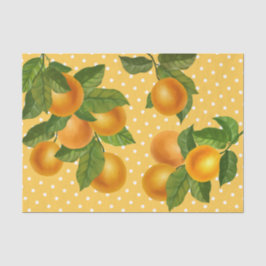 柑橘類の淡水色のドット模様 薄葉紙