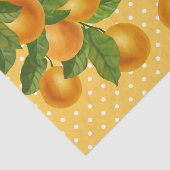 柑橘類の淡水色のドット模様 薄葉紙 (詳細)
