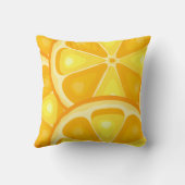 柑橘類の熱帯夏の果実オレンジレモンのスライス クッション (裏面)