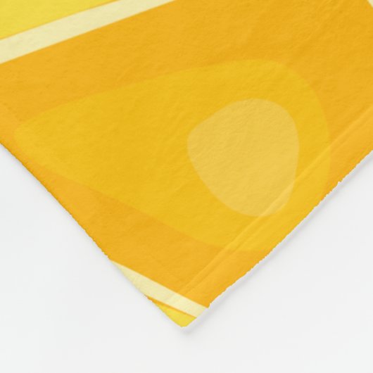 柑橘類の熱帯夏の果実オレンジレモンのスライス フリースブランケット (角)