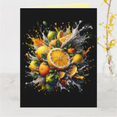 柑橘類の爆発 カード (黄色い花)