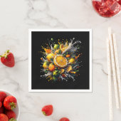 柑橘類の爆発 スタンダードカクテルナプキン (インサイチュ)