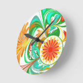 柑橘類の爆発 ラウンド壁時計 (傾斜)