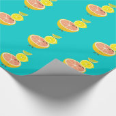 柑橘類の笑顔の山 ラッピングペーパー (角)