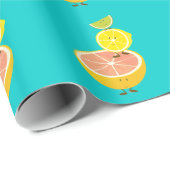 柑橘類の笑顔の山 ラッピングペーパー (ロールコーナー)