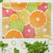 柑橘類の背景 キッチンタオル (折り畳み)
