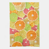 柑橘類の背景 キッチンタオル (縦)