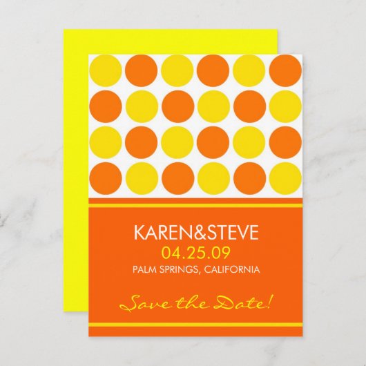 柑橘類の色の日付を保存 案内ポストカード (正面/裏面)