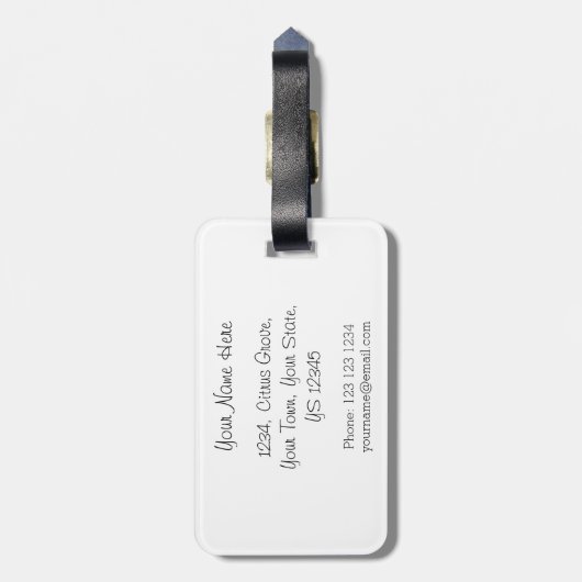 柑橘類の荷札 ラゲッジタグ (裏面縦)