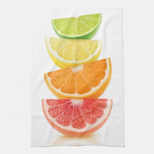 柑橘類の薄板ピラミッド キッチンタオル (縦)