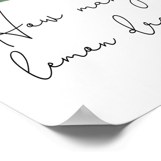 柑橘類の赤ちゃんシャワーレモンの粒の数を推測 ポスター (角)