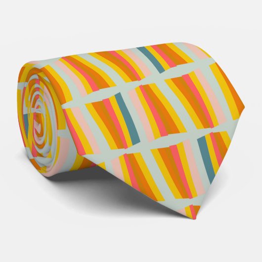 柑橘類の金ゴールドのヴィンテージの青のオレンジ太陽光線を放射して下さい ネクタイ (ロール)