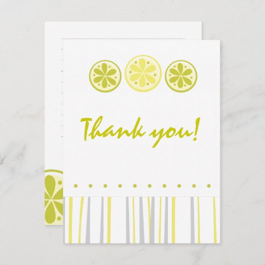 柑橘類はノート感謝していしています サンキューカード (正面/裏面)