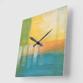 柑橘類はIの守備につきます スクエア壁時計 (傾斜)