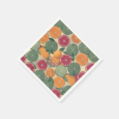 柑橘類を抑えたトーン スタンダードカクテルナプキン (角)