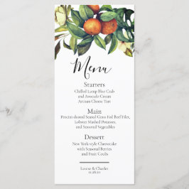 柑橘類エレガントの緑のオレンジ色の花 メニュー