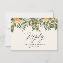 柑橘類オタニモダンカル素朴RSVP 出欠カード