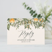 柑橘類オタニモダンカル素朴RSVP 出欠カード (スタンド正面)