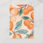 柑橘類オレンジおむつラッフルカードインサート エンクロージャーカード (裏面)