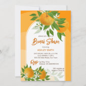 柑橘類オレンジの夏ブライダルシャワー 招待状 (正面)