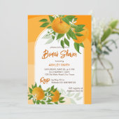 柑橘類オレンジの夏ブライダルシャワー 招待状 (スタンド正面)