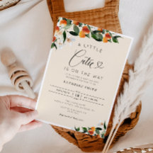 柑橘類オレンジの小さなかわいこちゃんベビーシャワー