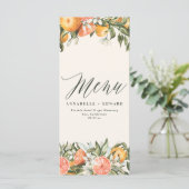 柑橘類オレンジの植物モダンの素朴なメニュー メニュー (スタンド正面)