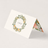 柑橘類オレンジの植物性モダン素朴座席表 (裏面)