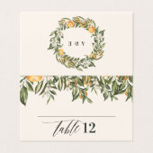 柑橘類オレンジの植物性モダン素朴座席表 (外部フラット)