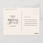 柑橘類オレンジの花のバーチャルブライダルシャワーパーティー ポストカード (裏面)