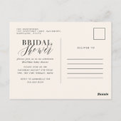 柑橘類オレンジの花の仮想ベビーシャワーパーティー ポストカード (裏面)