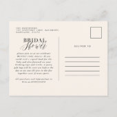 柑橘類オレンジの花バーチャルベビーシャワーパーティーポー インビテーションポストカード (裏面)