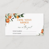 柑橘類オレンジは何個のキスブライダルゲーム エンクロージャーカード (正面)