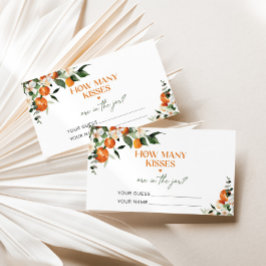 柑橘類オレンジは何個のキスブライダルゲーム エンクロージャーカード