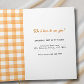 柑橘類オレンジウォーターカラーリトルかわいこちゃんベビーシャワー 招待状