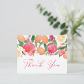 柑橘類オレンジクンクアプーンピーニーフローラありがとう ポストカード (スタンド正面)