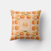 柑橘類オレンジパターンモノグラム クッション (裏面)