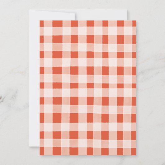 柑橘類オレンジベビーシャワーサマートロピカルフローラ 招待状 (裏面)