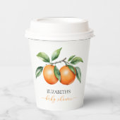 柑橘類オレンジベビーシャワー 紙コップ (正面)