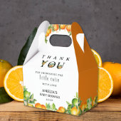 柑橘類オレンジホワイトフローラサンキューベビーシャワー フェイバーボックス