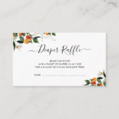 柑橘類オレンジ小かわいこちゃんおむつラッフルカード エンクロージャーカード (正面)