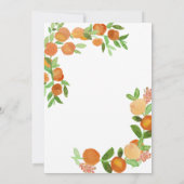柑橘類オレンジ彼または彼女ピンクのフローラ性発現 招待状 (裏面)