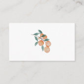 柑橘類オレンジ緑の赤ちゃんシャワーブックベビー エンクロージャーカード (裏面)