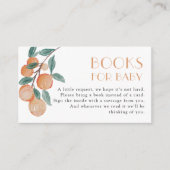 柑橘類オレンジ緑の赤ちゃんシャワーブックベビー エンクロージャーカード (正面)