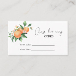 柑橘類オレンジ – 何個のコルクブライダルゲーム エンクロージャーカード